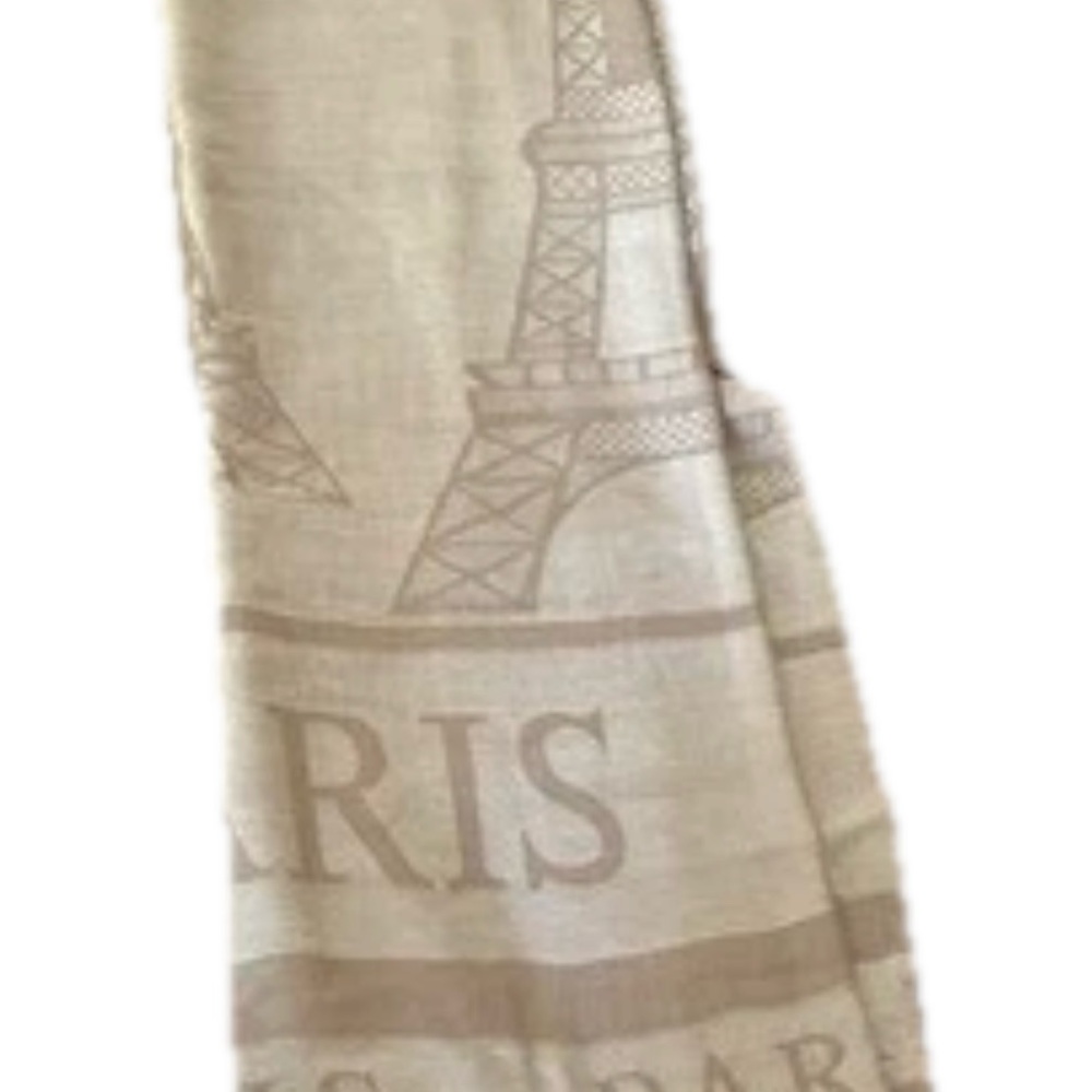 Large Biscose Paris Scarf Wrap - Picture 4 of 6